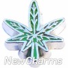 H7086 Pot Leaf Floating Locket Charm