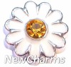 H7926 Big White Daisy Floating Locket Charm