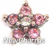 H9065-11 Star With Pink Stones Floating Locket Charm