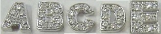 silver letter locket charms