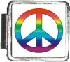 X103 Peace Sign Italian Charm
