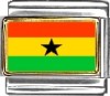 Ghana Flag Italian Charm