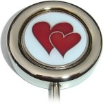 HEARTS ON PINK PURSE HANGER