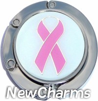 PH7002 Pink Ribbon Foldable Purse Hanger