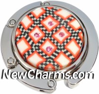 PH8131 Plaid With Stones Foldable Purse Hanger