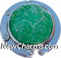 PH8169 Green Swirl Foldable Purse Hanger