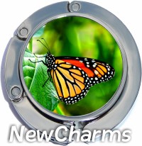 LIGHT ORANGE BUTTERFLY PHOTO PURSE HANGER