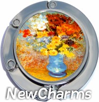 PH8238 Vase Of Flowers Foldable Purse Hanger