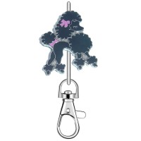 KK2265 Black Poodle Dog Purse Key Chain