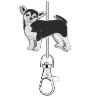 KK2279 Chihuahua Dog Standing Purse Key Chain