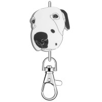 KK2294 White Black Dog Purse Key Chain