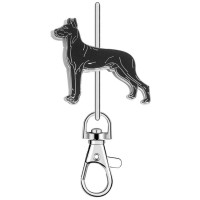 KK2313 Doberman Pinscher or Great Dane Dog Purse Key Chain