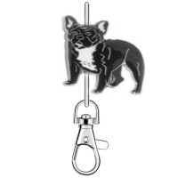 KK2316black Black French Bulldog Purse Key Chain