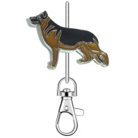 KK2319 German Shepherd Standing Dog Purse Key Chain