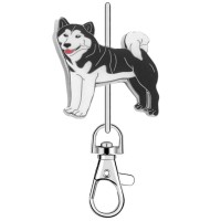 KK2324 Akita or Husky Dog Purse Key Chain
