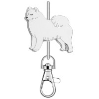 KK2325 Samoyed White Dog Purse Key Chain