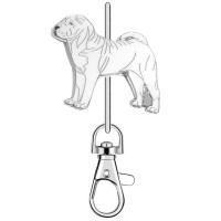 KK2330 Shar Pei Dog Purse Key Chain