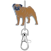 KK2342 Pug Dog Standing Purse Key Chain