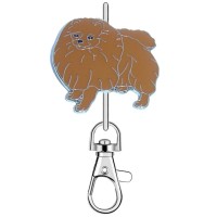 KK2343 Pomeranian Dog Standing Purse Key Chain