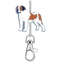 KK2345 Saint Bernard Dog Purse Key Chain