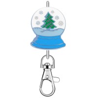 KK2355 Snow Globe Christmas Tree Purse Key Chain