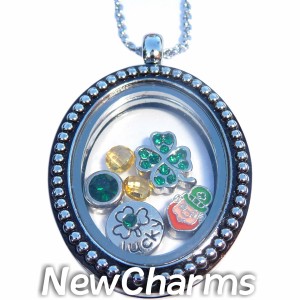 Love U To The Moon Locket Set with Dangle