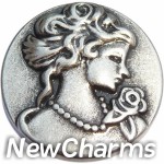 GS634 Antique Cameo Snap Charm