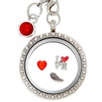 Curvy Heart CZ Locket