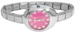 WW421blue Blue Oblong Italian Charm Watch