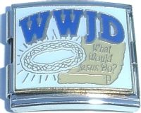 CT5056 WWJD Mega Italian Charm