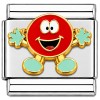 CT1155red Smiling Red Candy Italian Charm