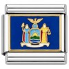CT1594 Flag of New York Italian Charm