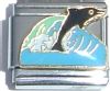 Wave and Dolphin Italian Charm