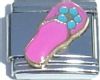CT1692h Flip Flop Dark Pink with Blue Italian Charm