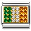 CT1824 Flag of Ireland with Crystals Italian Charm