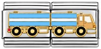 CT1937 Semi Truck Double Italian Charm