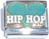 CT2010ltbl Hip Hop on Light Blue Italian Charm