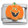 CT3118 Pumpkin Smile Jack O Lantern Italian Charm