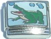 Silver Trim Alligator Italian Charm