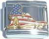 CT3423 Red White and Blue Girl Italian Charm
