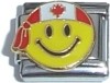 CT4017 Smile with Canadian Flag Italian Charm
