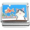CT6965 Cat and Fish Italian Charm