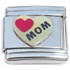CT8208 Love Mom Red Heart Italian Charm