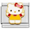 CT8562 Hello Kitty Wearing Red and Yellow Italian Charm