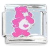 CT8588 Cartoon Bear Pink Heart Italian Charm