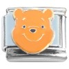 CT8597 Smiling Winnie the Pooh Face Italian Charm