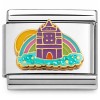 CT2348 Castle Stars Clouds Italian Charm