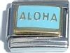 T399ltblue Aloha on Light Blue Italian Charm