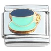 T445lightblue Coffee Tea Cup Light Blue Italian Charm