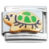 T505green Turtle Green Shell Italian Charm
